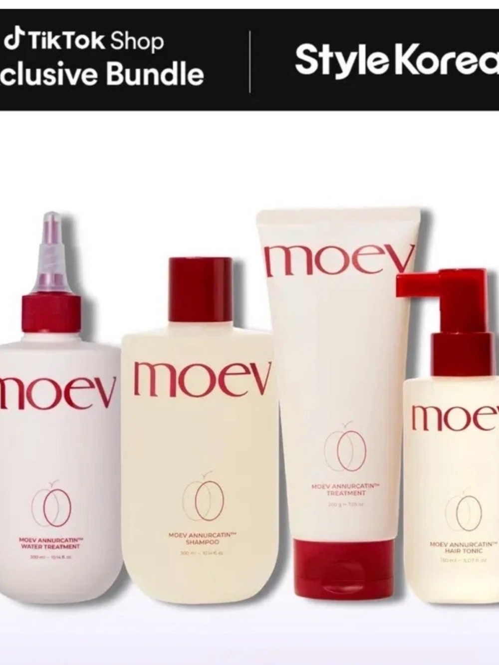 Moev Hair Care Bundle - Cream & Red Packaging